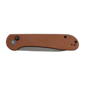 Nóż składany Civivi Button Lock Elementum C2103D brown micarta