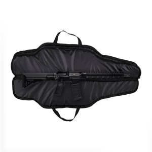 Pokrowiec Forsport na dwie jednostki broni 132 cm - czarny, haft biała tarcza