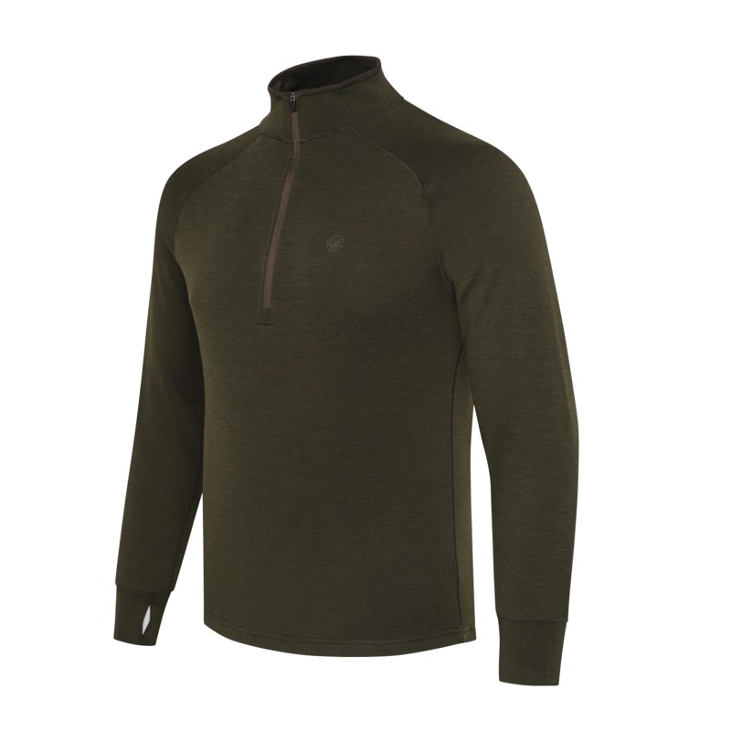 Sweter męski Beretta Merino Half Zip, zielony