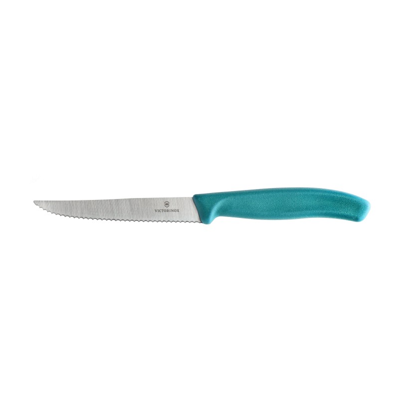 Nóż do steków i pizzy Victorinox Swiss Classic 6.7234.C1 ząbkowany zielony