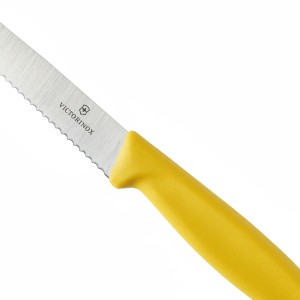 Nóż do steków i pizzy Victorinox Swiss Classic 6.7238.C1 ząbkowany żółty