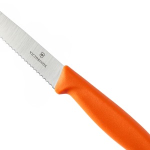 Nóż do steków i pizzy Victorinox Swiss Classic 6.7239.C1 ząbkowany pomarańczowy