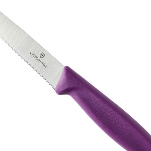 Nóż do steków i pizzy Victorinox Swiss Classic 6.7235.C1 ząbkowany fioletowy