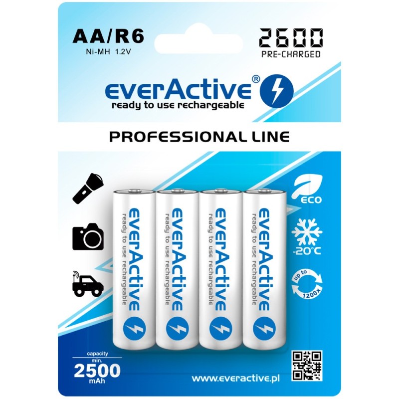 Akumulatorki everActive R6/AA 2600 mAh, 4 szt.