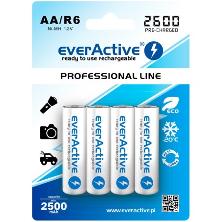 Akumulatorki everActive R6/AA 2600 mAh, 4 szt.