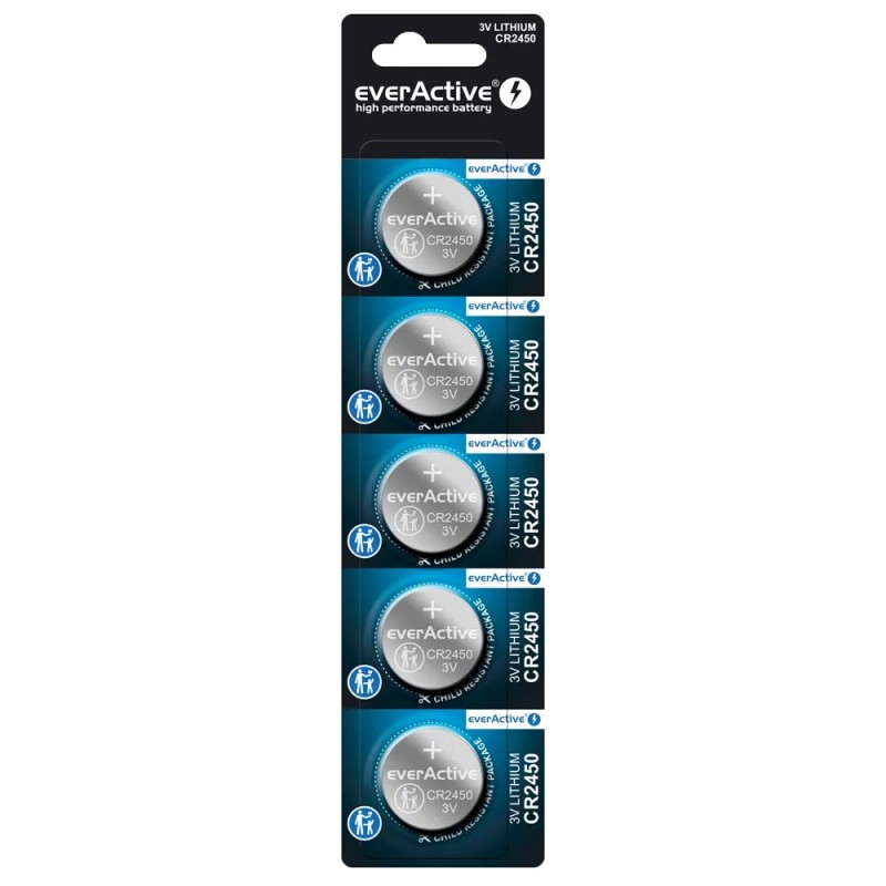 Bateria litowa everActive CR2450, 3V, 5 szt.