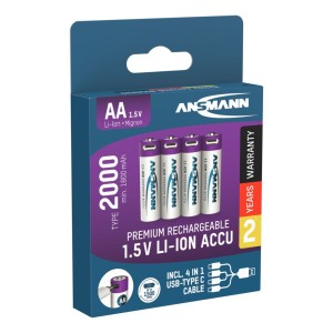 Akumulatory Ansmann Li-Ion AA typ 2000, 4 szt