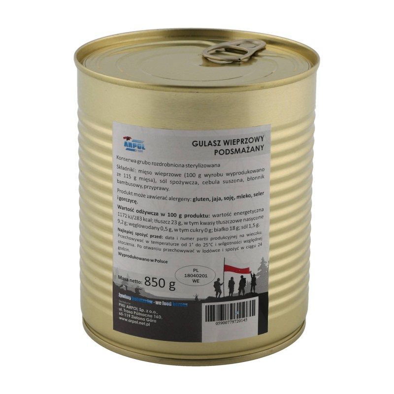 Gulasz wieprzowy Arpol podsmażany 850 g