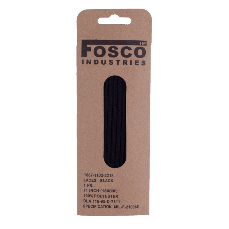 Sznurówki Fosco 180 cm poliester czarne