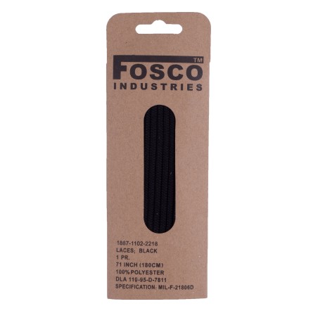 Sznurówki Fosco 180 cm poliester czarne
