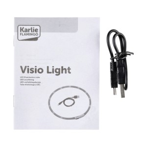 Obroża led dla psa Flamingo Nera zielona 16 mm
