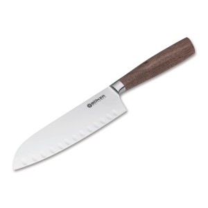 Nóż Santoku Böker Solingen Core Walnut, Kulle