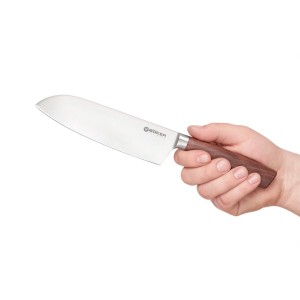 Nóż Santoku Böker Solingen Core Walnut, Kulle