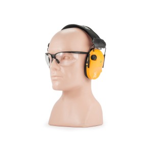 Ochronniki słuchu aktywne RealHunter ACTiVE PRO pomara. + okulary