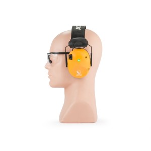 Ochronniki słuchu aktywne RealHunter ACTiVE PRO pomara. + okulary
