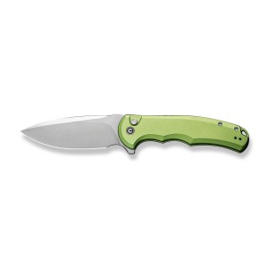 Nóż CIVIVI Button Lock Praxis Aluminum Green