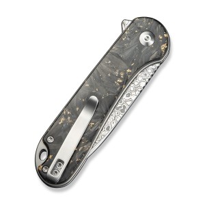 Nóż CIVIVI Button Lock Elementum II Damast CF