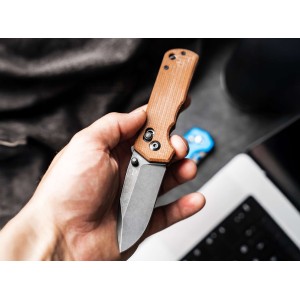 Nóż Böker Plus Rockstub Brown Micarta 2.0 14C28N