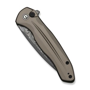 Nóż CIVIVI Button Lock Kitefin Damast Grey Alu