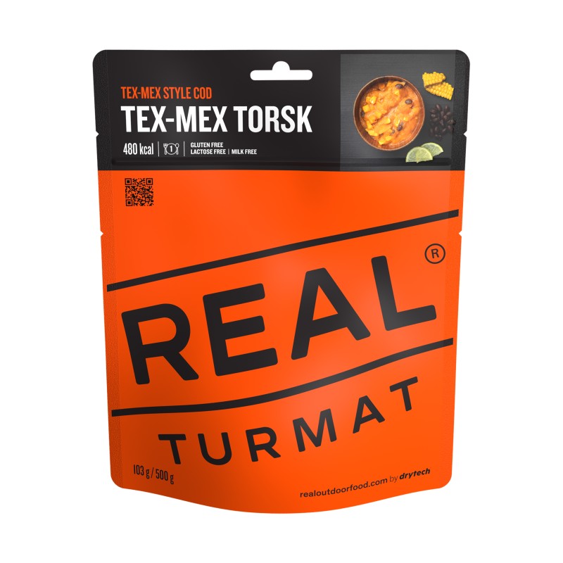Żywność liofilizowana Real Turmat Dorsz w stylu Tex-Mex 500 g