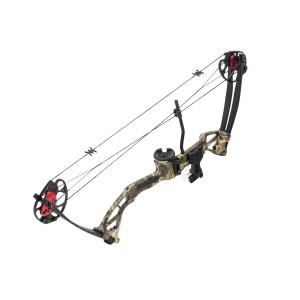 Łuk bloczkowy dla dorosłych i młodzieży Poe Lang Rex Quad 20-65 lb 28" kamuflaż