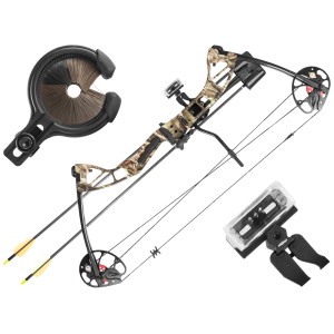 Łuk bloczkowy dla dorosłych i młodzieży Poe Lang Rex Quad 20-65 lb 28" kamuflaż