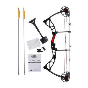 Łuk bloczkowy dla dorosłych Poe Lang Ek Exterminator 15-70 lb 30" czarny zestaw