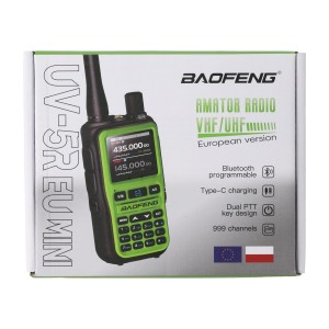 Krótkofalówka PMR Baofeng UV-5R EU Mini Green VHF UHF