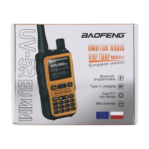 Krótkofalówka PMR Baofeng UV-5R EU Mini Orange VHF UHF