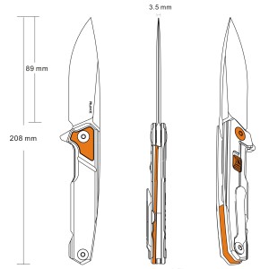 Nóż składany Ruike P875-SZ srebrny