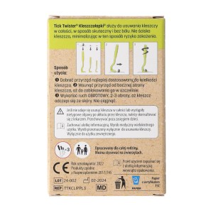 Kleszczołapki przyrząd do usuwania kleszczy Tick Twister® Clipbox Trio z brelokiem, różowe 3 szt.