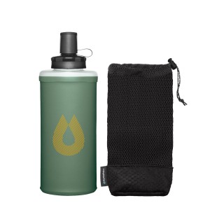 Miękka butelka HydraPak PackFlask Kit 500 ml w kieszonce - sage green