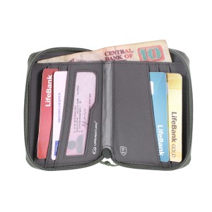 Portfel antykradzieżowy Lifeventure Recycled RFiD Bi-Fold Wallet - olive