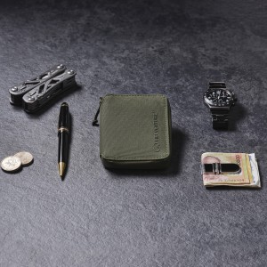 Portfel antykradzieżowy Lifeventure Recycled RFiD Bi-Fold Wallet - olive
