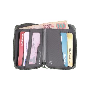 Portfel antykradzieżowy Lifeventure Recycled RFiD Card Wallet - olive
