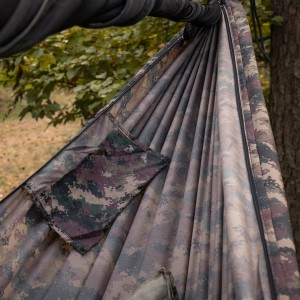 Hamak TigerWood Ważka V2 z moskitierą Double Zip, kamuflaż
