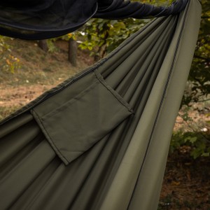Hamak TigerWood Ważka V1 long z moskitierą Double Zip, khaki