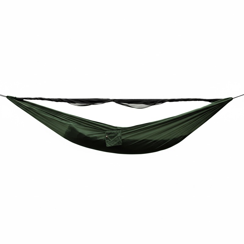 Hamak TigerWood Ważka V1 long z moskitierą Double Zip, zielony
