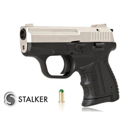 Pistolet hukowy STALKER M906 BAS kal .22 Long Blank (6 mm) alarmowo sygnałowy Matowa Satyna ZESTAW STARTOWY