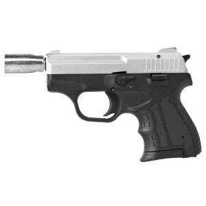 Pistolet hukowy STALKER M906 BAS kal .22 Long Blank (6 mm) alarmowo sygnałowy Matowy Chrom ZESTAW STARTOWY