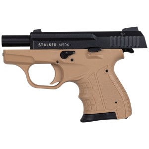 Pistolet hukowy STALKER M906 BAS kal .22 Long Blank (6 mm) alarmowo sygnałowy FDE TAN ZESTAW STARTOWY