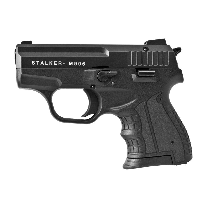 Pistolet hukowy STALKER M906 BAS kal .22 Long Blank (6 mm) alarmowo sygnałowy czarny ZESTAW STARTOWY