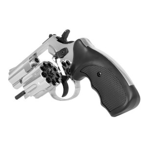Rewolwer hukowy ZORAKI R1-K6L BAS lufa 2,5" kal .22 Long Blank (6 mm) alarmowo sygnałowy chrom błysk ZESTAW STARTOWY