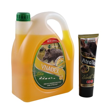 Płyn do wabienia zwierzyny For Vnadex 4,8 kg o zapachu kukurydzy + Smoła bukowa AtraTar 320 g