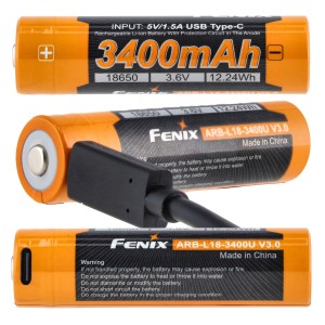 Akumulator Fenix USB ARB-L18U V3.0 (18650 3400 mAh 3,6 V)