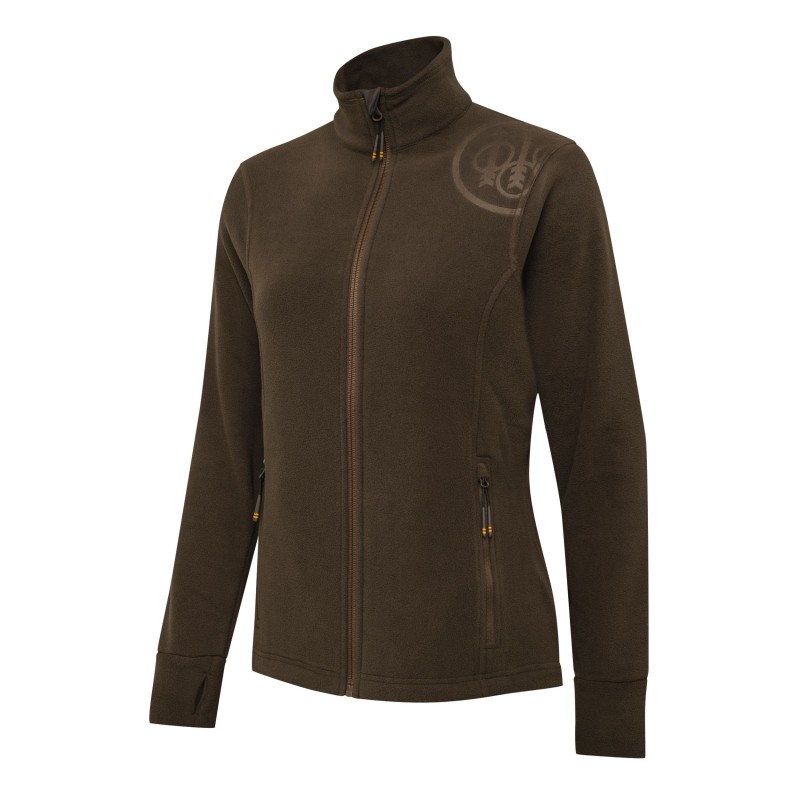 Bluza damska Beretta HP Logo Full Zip, brązowa