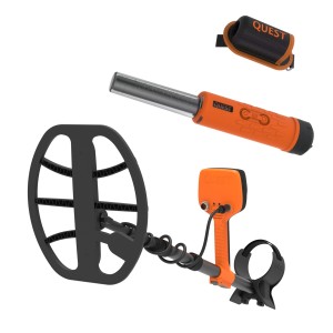 Wykrywacz metali Quest V80 + Xpointer Max z magiczną kaburą