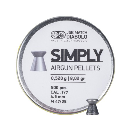Śrut diabolo JSB Simply 4,5 mm 500 szt. 0,520 g
