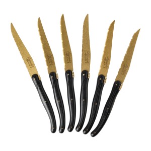 Nóż Laguiole do steków Prestige Line Style de Vie Gold Stonewash 6 szt.