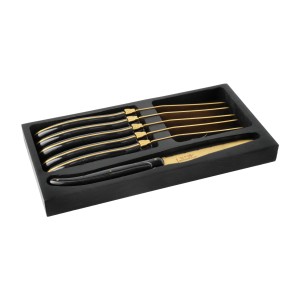 Nóż Laguiole do steków Prestige Line Style de Vie Gold Stonewash 6 szt.